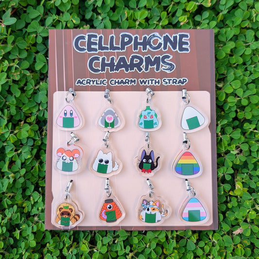 Acrylic Cellphone Charms (1") (multiple designs)