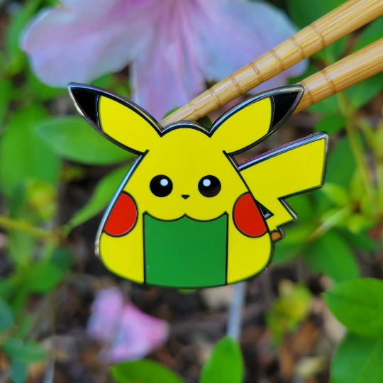 Surprised Pikachu Meme Acrylic Pin -  Hong Kong